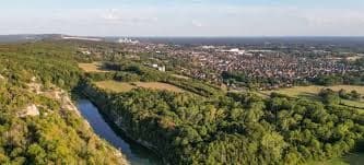 Luftbild von Lengerich mit Teutoburger Wald